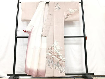 平和屋着物■訪問着　作家物　松樹林文　暈し染め　正絹　逸品　CABJ8284xe