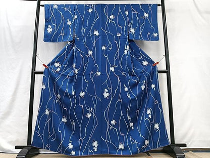 平和屋着物■上質な小紋　舞葉文　正絹　逸品　CABJ8286xe