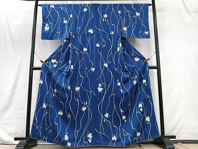 平和屋着物■上質な小紋　舞葉文　正絹　逸品　CABJ8286xe