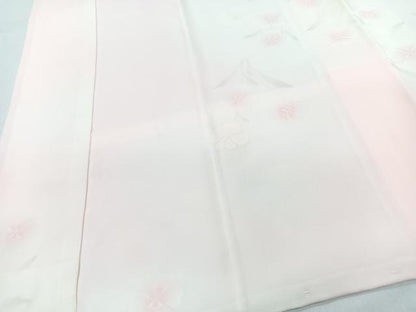 平和屋着物■長襦袢　袷　草花文　暈し染め　半衿刺繍　洗える着物　CABJ8294xe
