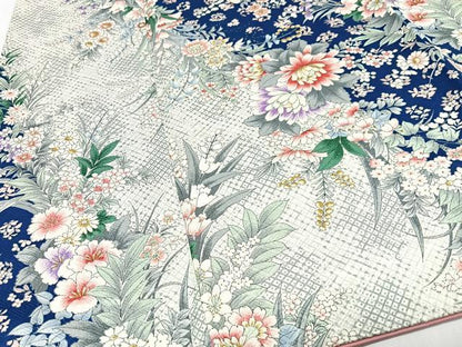 平和屋着物■上質な小紋　草花文　金彩　正絹　逸品　CABJ8297xe