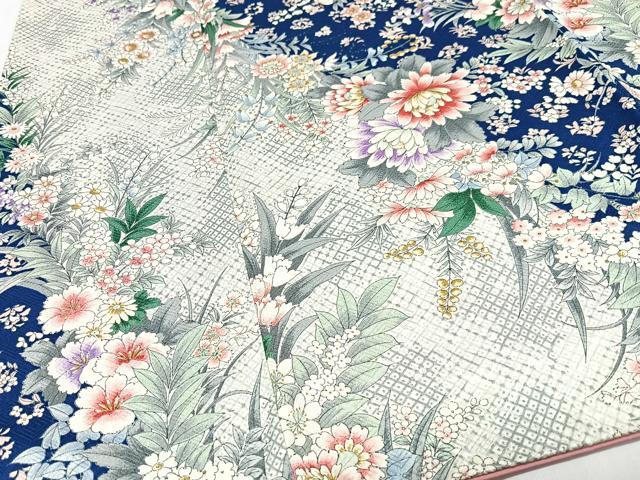 平和屋着物■上質な小紋　草花文　金彩　正絹　逸品　CABJ8297xe