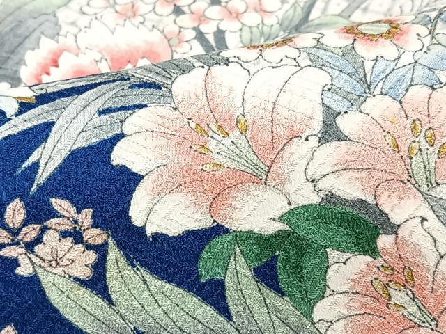 平和屋着物■上質な小紋　草花文　金彩　正絹　逸品　CABJ8297xe