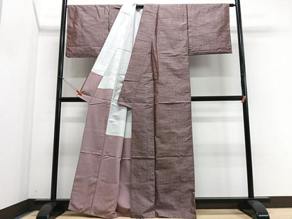 平和屋着物■上質な紬　霞文　正絹　逸品　CABJ8306xe