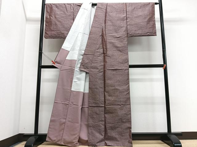 平和屋着物■上質な紬　霞文　正絹　逸品　CABJ8306xe