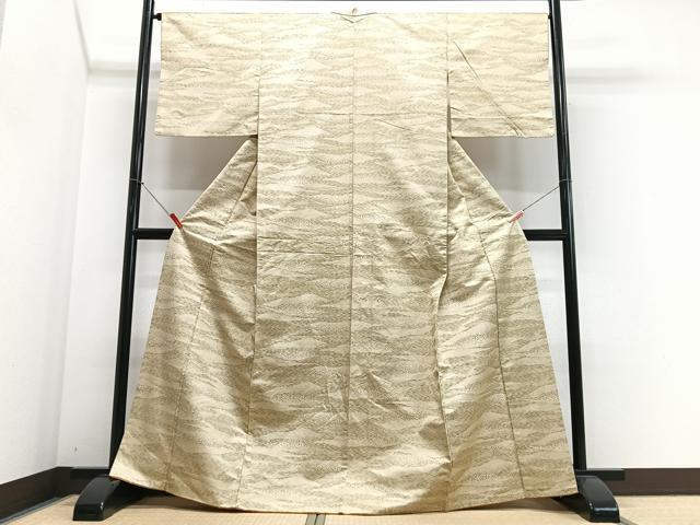 平和屋着物■上質な紬　霞文　正絹　逸品　CABJ8308xe