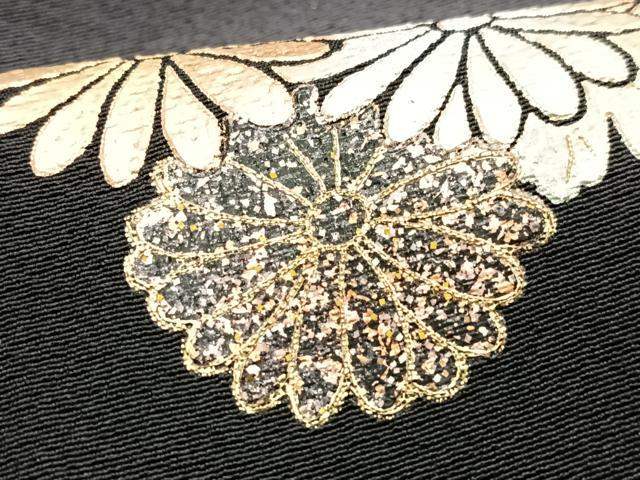 平和屋着物■豪華黒留袖　作家物　駒刺繍　花鼓松葉文　暈し染め　金銀彩　正絹　逸品　CABJ8315xe