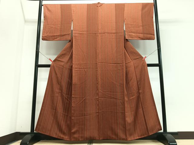 平和屋着物■上質な小紋　縞　正絹　逸品　CABJ8321xe