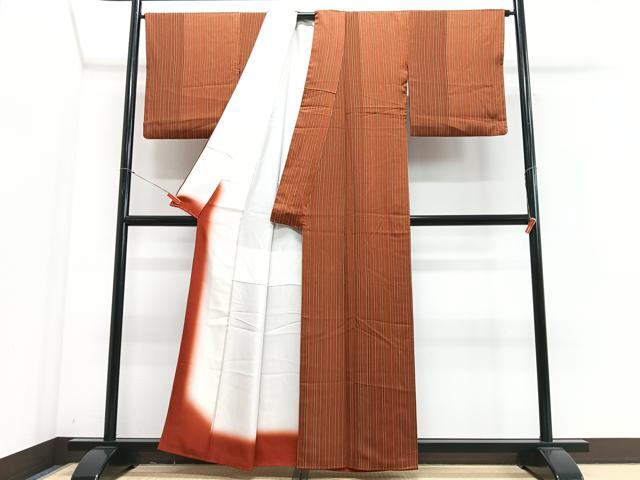 平和屋着物■上質な小紋　縞　正絹　逸品　CABJ8321xe