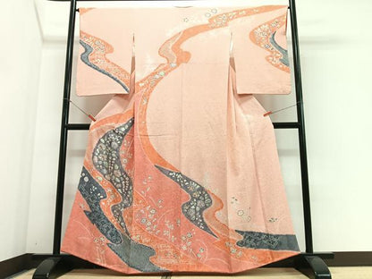 平和屋着物■訪問着　絞り　辻が花　暈し染め　正絹　逸品　CABJ8324xe