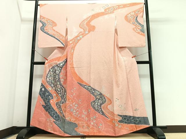 平和屋着物■訪問着　絞り　辻が花　暈し染め　正絹　逸品　CABJ8324xe