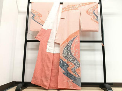 平和屋着物■訪問着　絞り　辻が花　暈し染め　正絹　逸品　CABJ8324xe
