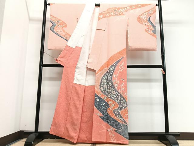 平和屋着物■訪問着　絞り　辻が花　暈し染め　正絹　逸品　CABJ8324xe