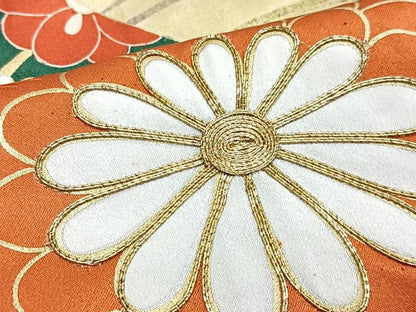 平和屋着物■豪華振袖　駒刺繍　立波花文　金彩　正絹　逸品　CABJ8326xe