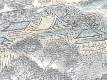 平和屋着物■上質な小紋　風景文　正絹　逸品　CABJ8330xe