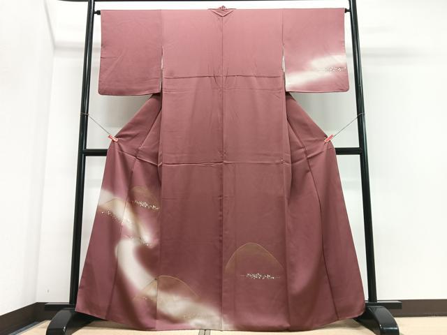 平和屋着物■訪問着　駒刺繍　流水文　暈し染め　金銀彩　正絹　逸品　CABJ8336xe