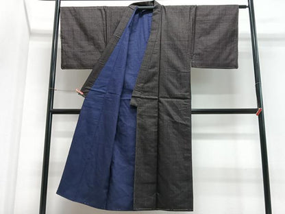平和屋着物■男性　紬　絣文様　正絹　逸品　CABJ8339xe