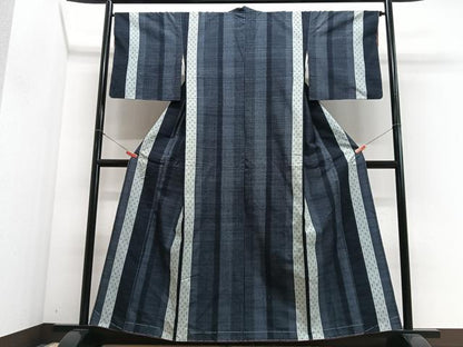 平和屋着物■上質な紬　間道　正絹　逸品　未使用　CABJ8340xe