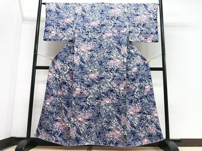 平和屋着物■上質な小紋　花鳥文　正絹　逸品　CABJ8341xe