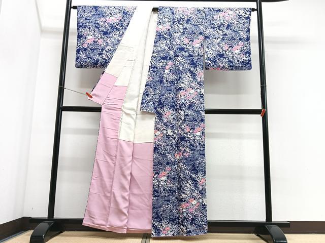 平和屋着物■上質な小紋　花鳥文　正絹　逸品　CABJ8341xe