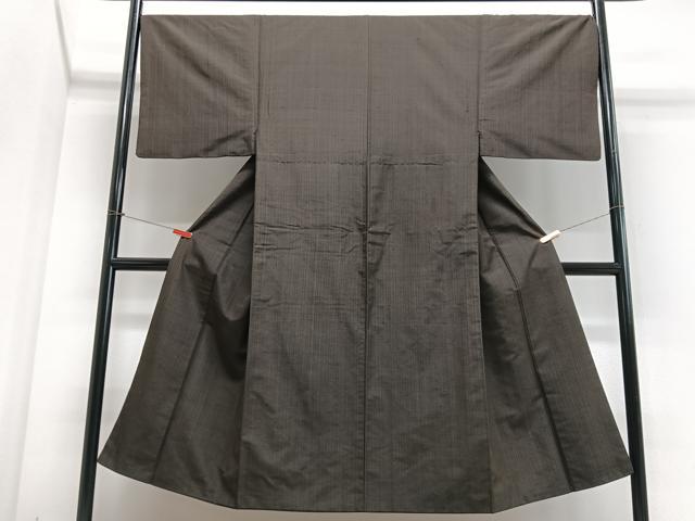 平和屋着物■男性　紬　縞　正絹　逸品　CABJ8343xe