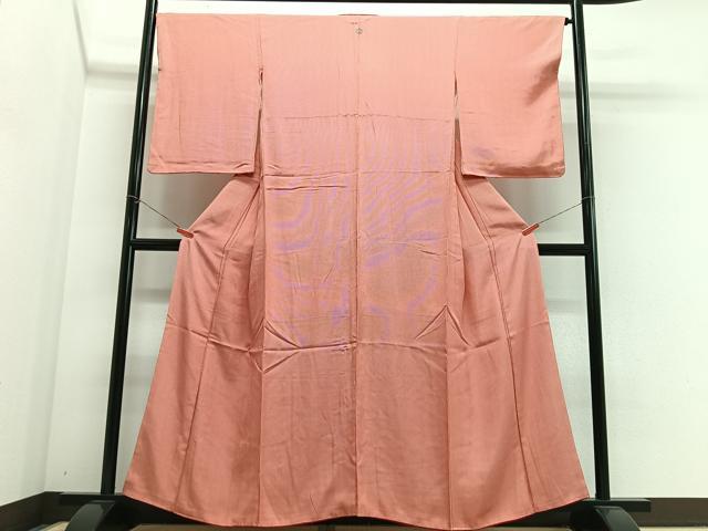 平和屋着物■江戸小紋　万筋　緋色×曙色　正絹　逸品　CABJ8345xe