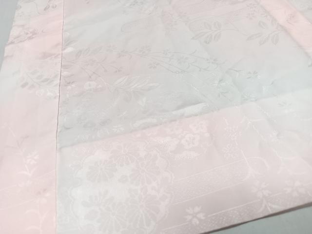 平和屋着物■長襦袢　無双仕立て　雪輪草花地紋　洗える着物　CABJ8347xe