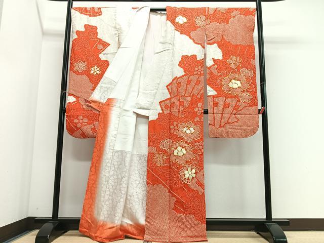平和屋着物■豪華振袖　駒刺繍　絞り　扇面花文　正絹　逸品　CABJ8351xe
