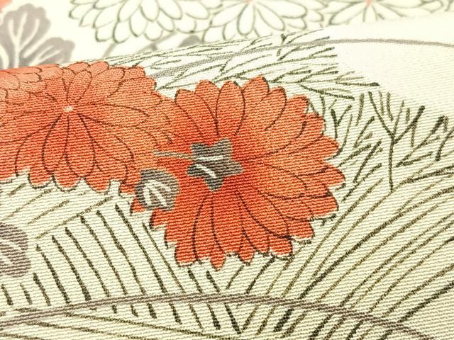 平和屋着物■上質な小紋　草花文　正絹　逸品　CABJ8353xe