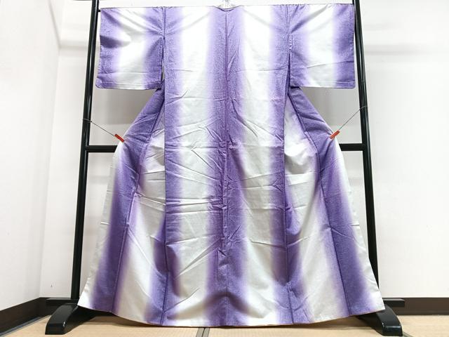 平和屋着物■小紋　間道　暈し染め　胴抜き仕立て　洗える着物　CABJ8356xe
