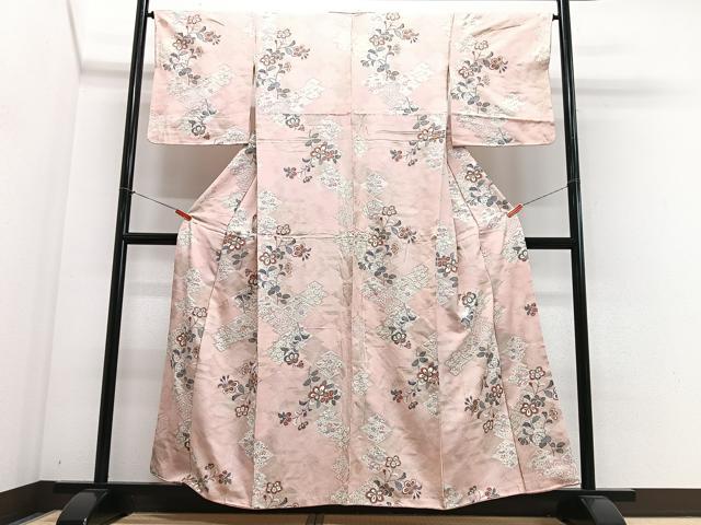 平和屋着物■上質な小紋　草花文　金彩　正絹　逸品　CABJ8360xe