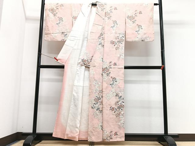 平和屋着物■上質な小紋　草花文　金彩　正絹　逸品　CABJ8360xe