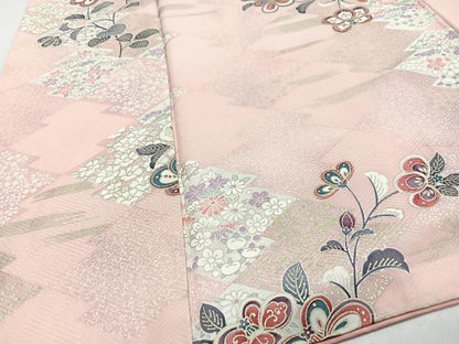 平和屋着物■上質な小紋　草花文　金彩　正絹　逸品　CABJ8360xe