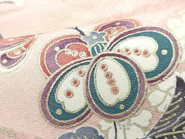 平和屋着物■上質な小紋　草花文　金彩　正絹　逸品　CABJ8360xe