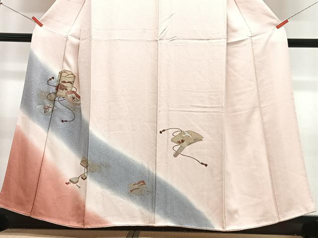 平和屋着物■訪問着　貝桶花文　暈し染め　金彩　正絹　逸品　CABJ8361xe