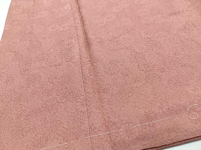 平和屋着物■上質な色無地　舞菊地紋　紅梅色　正絹　逸品　未使用　CABJ8369xe