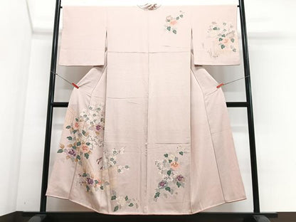 平和屋着物■訪問着　枝花文　金彩　正絹　逸品　CABJ8371xe