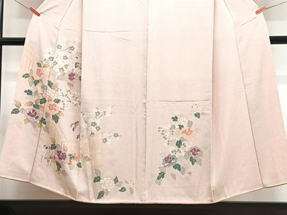 平和屋着物■訪問着　枝花文　金彩　正絹　逸品　CABJ8371xe