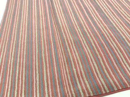 平和屋着物■上質な小紋　縞　鬼しぼ縮緬　正絹　逸品　CABJ8372xe