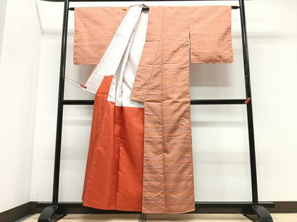 平和屋着物■上質な紬　霞文　正絹　逸品　未使用　CABJ8373xe
