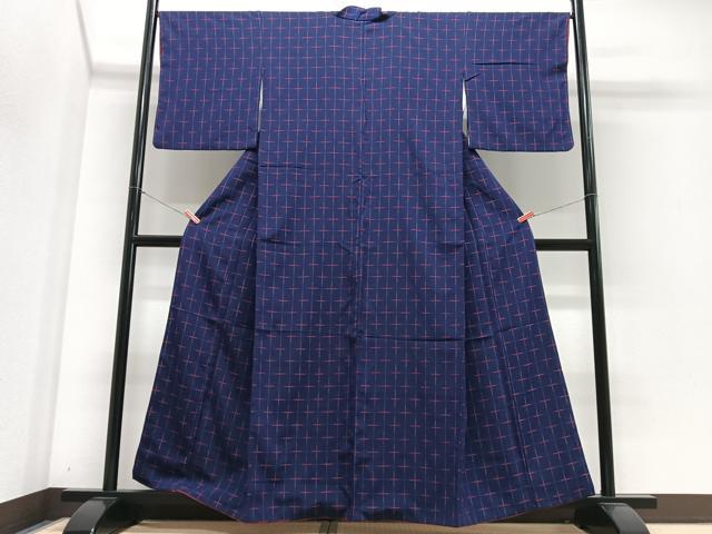 平和屋着物■上質な小紋　十字文様　正絹　逸品　CABJ8380xe