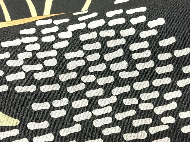 平和屋着物■訪問着　松　黒地　金彩　正絹　逸品　CABJ8383xe