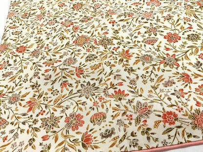 平和屋着物■上質な小紋　草花文　正絹　逸品　CABJ8385xe