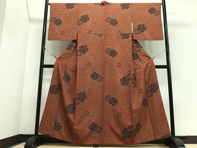 平和屋着物■上質な小紋　舞桜文　正絹　逸品　CABJ8386xe