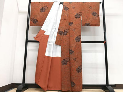 平和屋着物■上質な小紋　舞桜文　正絹　逸品　CABJ8386xe