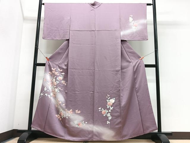 平和屋着物■訪問着　枝花文　暈し染め　正絹　逸品　CABJ8390xe