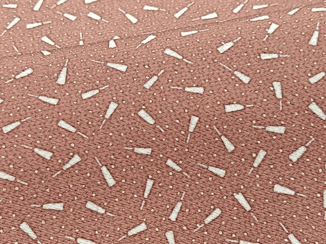 平和屋着物■上質な小紋　扇　鬼しぼ縮緬　正絹　逸品　CABJ8392xe