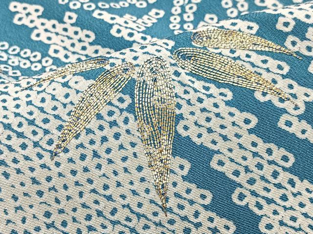 平和屋着物■訪問着　駒刺繍　笹竹文　正絹　逸品　CABJ8393xe