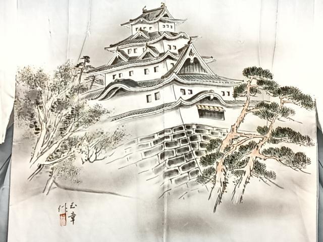 平和屋着物■男性　長襦袢　袷　城　暈し染め　正絹　逸品　CABJ8396xe