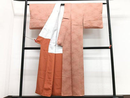 平和屋着物■上質な小紋　麻の葉文様　暈し染め　正絹　逸品　CABJ8399xe